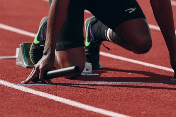 Young Indian athlete training hard